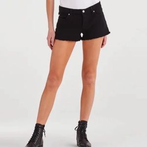 7 for all mankind black denim shorts